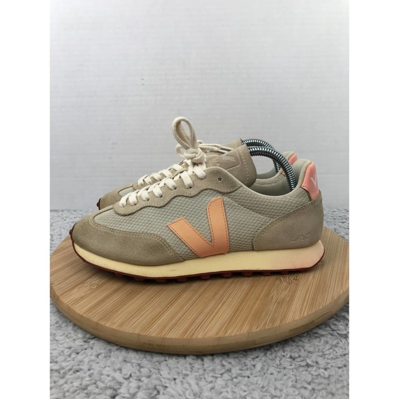 Veja Shoes - Veja Rio Branco Alveomesh Natural Bellini Suede Lifestyle Daily Sneaker Womens 8